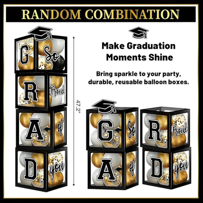 2026 Graduation Decorations, Graduation Party Decorations Graduation Balloons Arch Kit Boxes With Letters 2026 Grad for Middle School High School College ect.