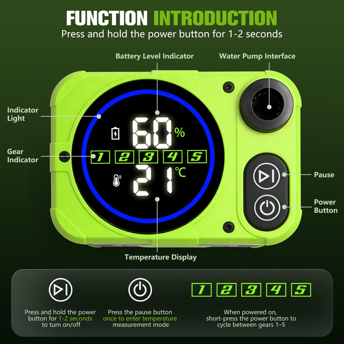 2026 Portable Shower For Camping With Waterproof Dry Bag,10000mAh Rechargeable Portable Camping Shower With Intelligent LED Display, Portable Electric Shower Pump 4 Spray, Outdoor Camping Water Pump
