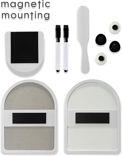KEYDUACU 10 pcs - Locker Accessories, Locker Decorations including mirrors, whiteboards, magnets and organizing supplies. Ideal for back-to-school essentials and the office (11 Pcs-Light Gray)