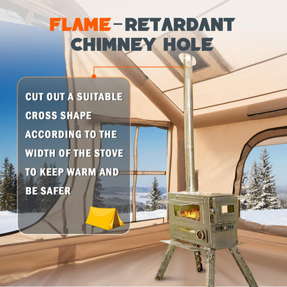 Inflatable Tent with Skylight & Stove Jack,Blow Up Tents, Hot Tent