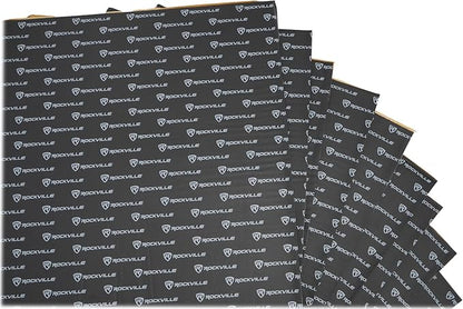 Rockville RockMat Pro 50 (50 Sq Ft) 3-in-1 Car Sound Deadener Mat – Foam/Rubber/Aluminum Layered Soundproofing Material for Car Audio & Vibration Dampening, Reduces Road Noise