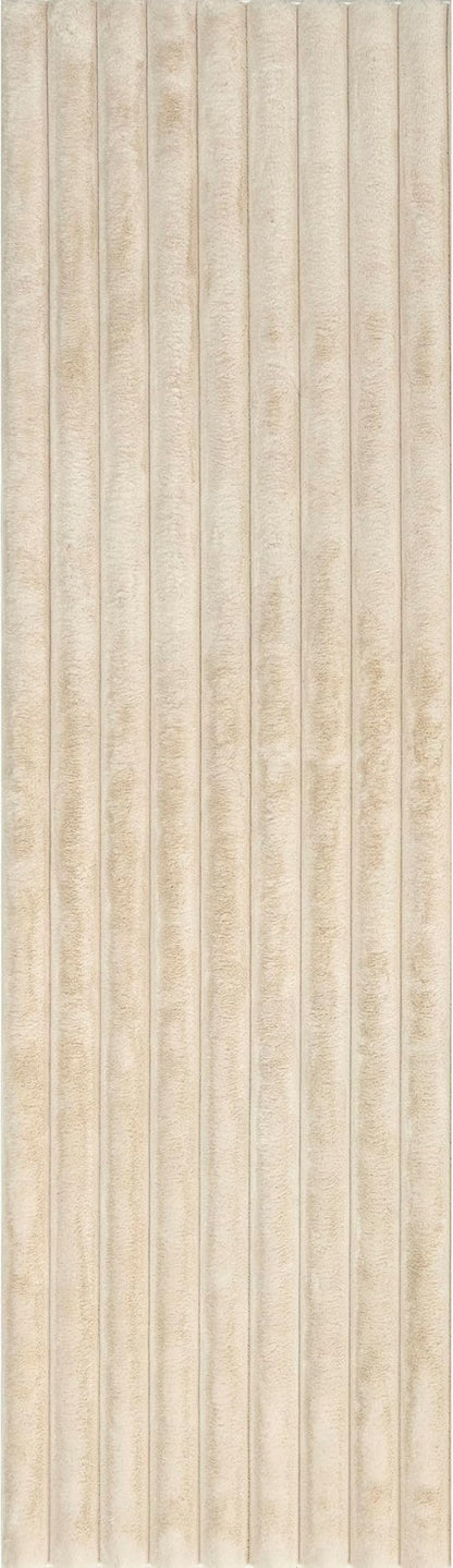 nuLOOM SuperiorWash Collection Kai Beige, 2'6" x 6', Fluffy and Cozy, High Traffic, Stain Resistant, Easy Clean, Durable Washable Runner for Bedroom, Living Room, Dining, Den, Foyer, Entryway