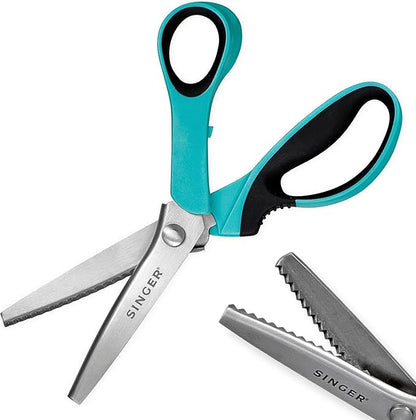 SINGER ProSeries 9" Pinking Shears - Heavy-Duty Stainless Steel - Zigzag Cut for No-Fray Fabric, Sewing & Craft Edging