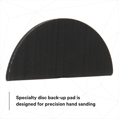 3M Hookit Half Round Pad 05792, 6 in, Medium Density Foam