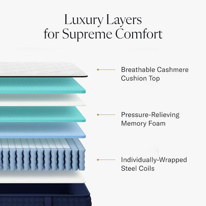 12" King Mattress - Luxury Hybrid Gel Memory Foam - 365 Night Trial - Premium Pressure-Relieving Layers - Forever Warranty - Mattress in a Box - CertiPUR-US Certified