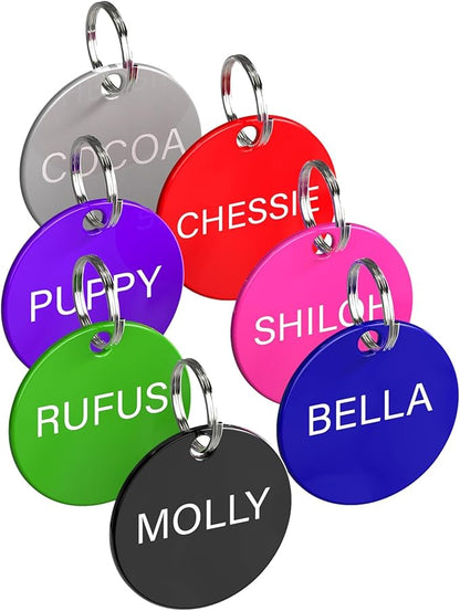 Dr. Fremont's Custom Pet ID Tag | Large, Round, Anodized Aluminum | Many Colors & Shapes | Strong, Durable, Made in USA