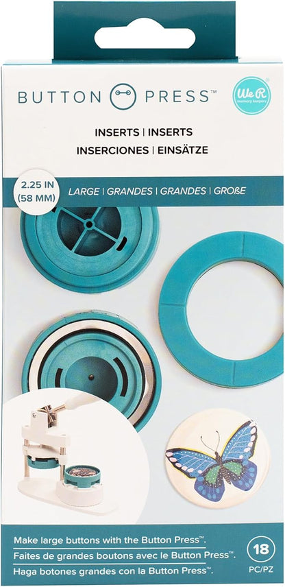We R Memory Keepers Button Press Inserts-Large (58mm)