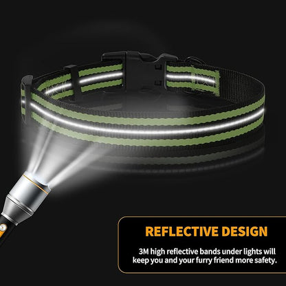 Mile High Life Reflective Dog Collar | Nylon Pet Collars wiith Buckle | Light Weight Puppy Collars | Lime Green Dog Collars for Small Dogs (Lime Green, X-S)