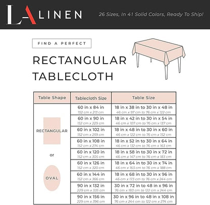 LA Linen Polyester Poplin Washable Rectangular Tablecloth, Stain and Wrinkle Resistant Table Cover 60x120, Fabric Table Cloth for Dinning, Kitchen, Party, Holiday 60 by 120-Inch, Yellow Dark