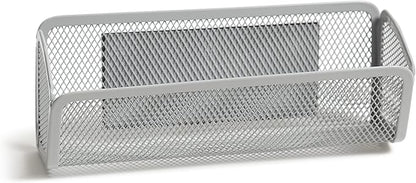 U Brands Mesh Locker Organization Kit, Includes Magnetic Cup, Folding Shelf and Bin, 3 Pieces (Grey)
