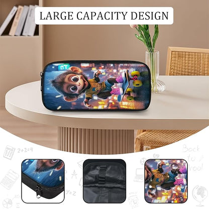 Monkey Backpack Set 3 Piece School Bags and Lunch Box with Pencil Case Funny Monkey Bookbag Set for Toddler Kids Girls Boys Teens Kindergarten Elementary Middle