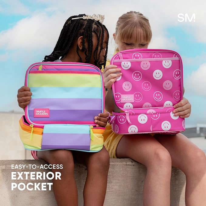 Simple Modern Disney Kids Lunch Box for School | Reusable Insulated Lunch Bag for Toddler, Girl, and Boy | Meal Containers with Exterior & Interior Pockets | Hadley Collection | Encanto