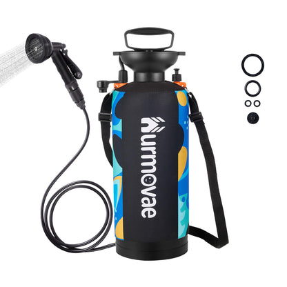 Hurmovae 2.1Gallon (8L) Portable Shower for Beach & Camping, 10 Spray Modes