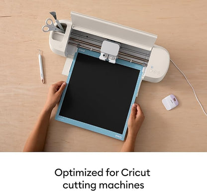 Cricut LightGrip Cutting Mats 12in x 12in, Reusable Cutting Mats for Crafts with Protective Film, Use with Printer Paper, Vellum, Light Cardstock & More for Explore & Maker (3 Count)