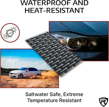 Rockville ROCKMAT 37-15 Sound Deadening Mat, 60 mil Butyl Aluminum Foil Sheets, 37.5 Sq Ft Coverage, Peel and Stick Automotive Soundproofing and Vibration Damping for Doors Floors Trunk