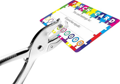 102 PCS Punch Cards, Incentive Reward Card Student Awards Loyalty Cards for Business, Classroom, Kids Behavior, Students, Teachers, 3.5” x 2”