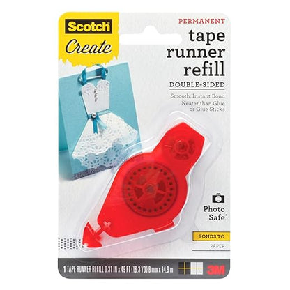 Scotch Tape Runner Refill, 0.31 in x 49 ft (055-R-ESF)