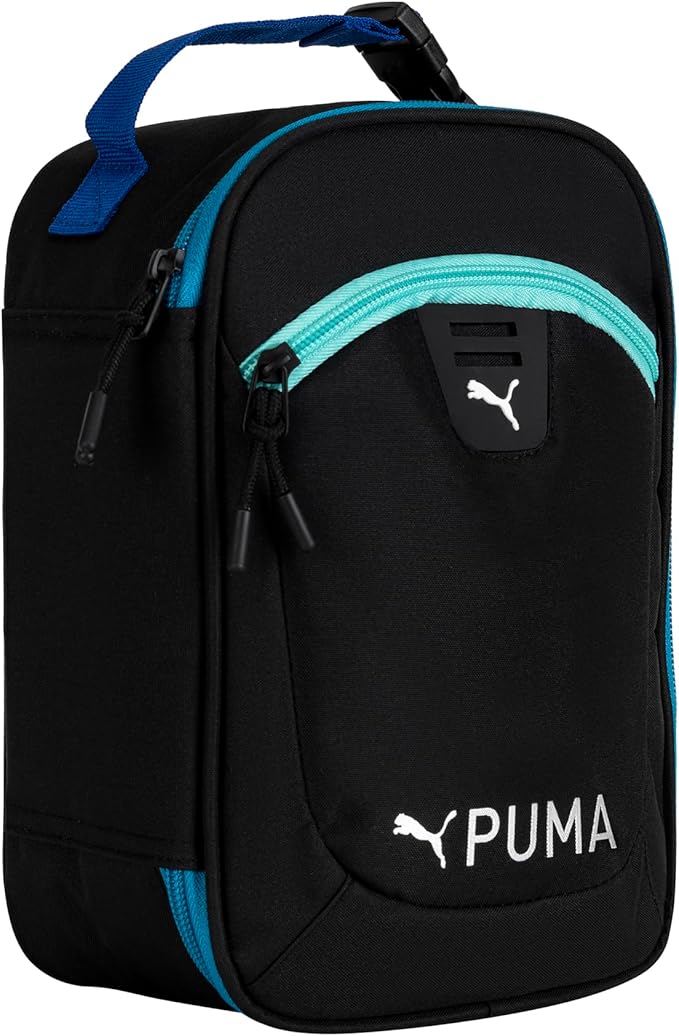 PUMA Unisex Kid's Rally Lunch Box, Black/Vivid Blue/Aquatic, Small
