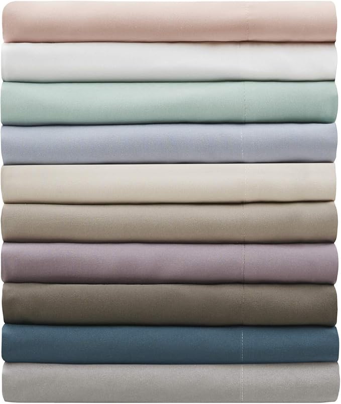 Madison Park 3M Microcell Bed Sheet Set Color Fast, Wrinkle and Stain Resistant, Soft Sheets with 16" Deep Pocket All Season, Cozy Bedding-Set, Matching Pillow Case, Full, Blush, 4 Piece