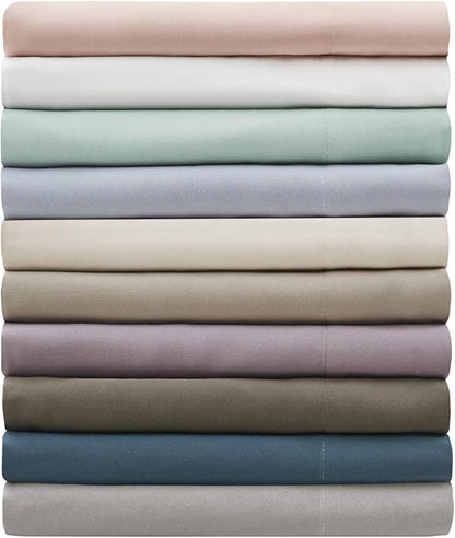 Madison Park 3M Microcell Bed Sheet Set Color Fast, Wrinkle and Stain Resistant, Soft Sheets with 16" Deep Pocket All Season, Cozy Bedding-Set, Matching Pillow Case, Cal King, Blush, 4 Piece