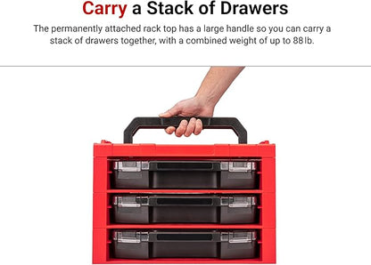TEKTON 3-Drawer Stack with Tool Box (L-BOXX 2) and Parts Trays | OLB99200