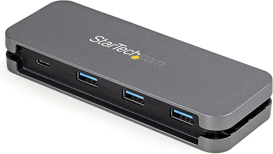 StarTech.com 4 Port USB C Hub - 3X USB-A/1x USB-C - 5Gbps USB 3.0 Type-C Hub (3.2/3.1 Gen 1) - Bus Powered - Portable USB-C to USB-A Adapter Hub - 11.2" (28.5cm) Cable w/Cable Management (HB30CM3A1CB)
