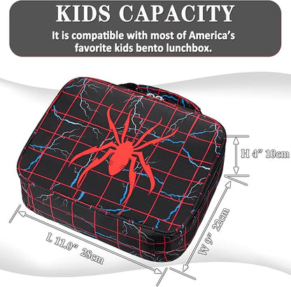 School Lunch Box for Kids Insulated Lunch Bag for Boys for 3 4 5 6 7 8 9 10 11 12 Toddler Reusable Freezable Small Cooler Bag for Back to School for Elementary Kindergarten Primary