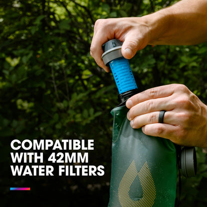HydraPak Seeker Collapsible Camping Water Storage (2L, Mammoth Grey)