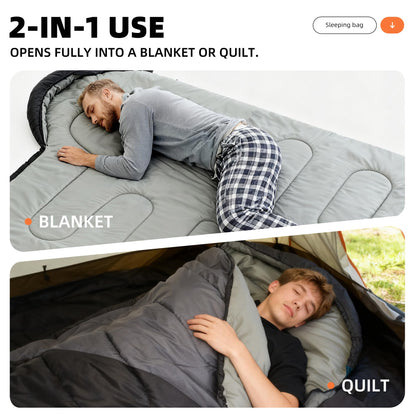 Lightweight Sleeping Bags for Kids & Adults, Backpacking & Scouts, Compact