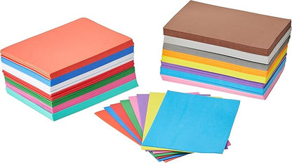 ARTEZA EVA Foam Sheets, 5.5 x 8.5 Inches, 15 Colors, 150 Sheets, 1.35-mm Thick, Foam Sheets for DIY Gifts and Crafting