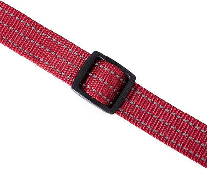 Mile High Life Dog Collar | Nylon Reflective Dog Collars | Light Weight Puppy Collars | Red Dog Collars for Small Dogs (Solid Red, X-Small)