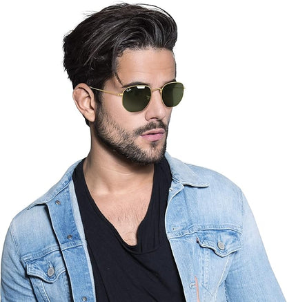 Ray-Ban unisex-adult Rb3548n Hexagonal Flat Lens Hexagonal Sunglasses