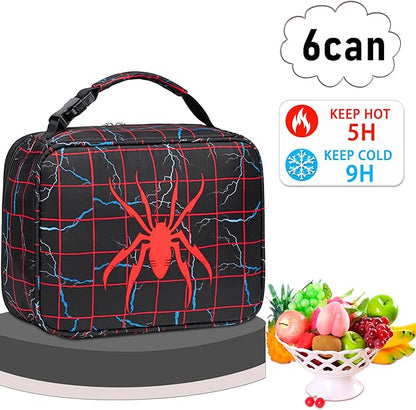 School Lunch Box for Kids Insulated Lunch Bag for Boys for 3 4 5 6 7 8 9 10 11 12 Toddler Reusable Freezable Small Cooler Bag for Back to School for Elementary Kindergarten Primary