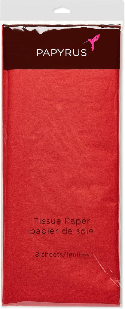 Papyrus 8 Sheet Scarlet Tissue Paper for Valentines, Birthdays, Crafts, DIY and More