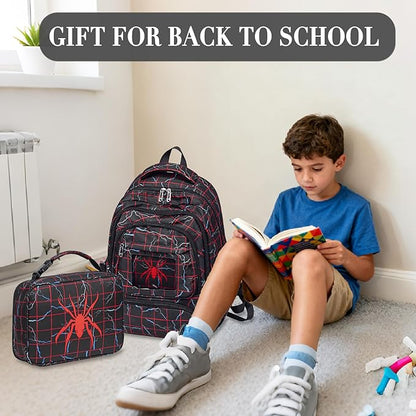 Boys Lunch Bag for Kids Insulated Lunch Box for 3 4 5 6 7 8 9 10 11 12 Kids Toddler Back to School Reusable for Elementary Kindergarten Primary School