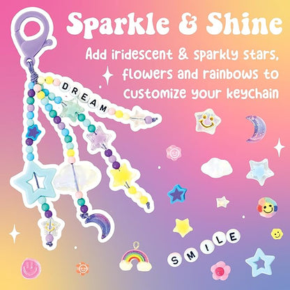 Creativity for Kids Backpack Keychains Mini Kit | Make 2 Trendy Keychains with Beads & Charms | DIY Craft Kit for Kids | Great for Travel, Parties & Gifts | Easter Basket Stuffers (Ages 6+)