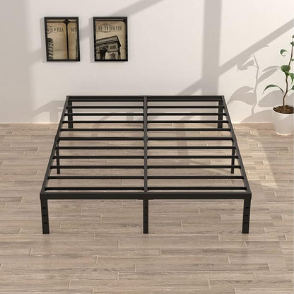 California King Metal Bed Frame, 14 Inch Heavy Duty Storage Platform Bed Frame with 2500lbs Steel Slats Support, Easy Assembly, Black