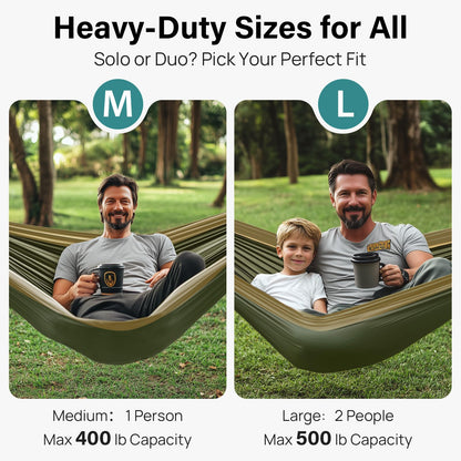 Kootek Camping Hammock 500lbs Capacity Outdoor Camping Essentials, Double