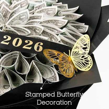 DataMoon 2026 Graduation Gifts for Her Him, DIY Money Bouquet Kit Class of 2026 Middle High School College Graduation Gifts Ideas for Women Daughter Son