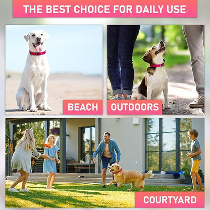 Adjustable Dog Collar with Safety Lock Buckle - Made in USA - Honeycomb Waterproof Heavy Duty Dog Collars for Medium Large Dogs - Odor Proof Pet Collar for Dogs with Strong Zinc D Ring (3/4", Pink)