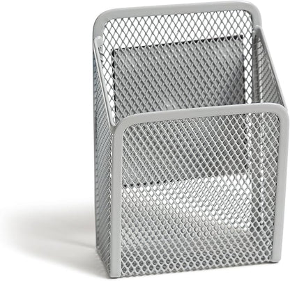 U Brands Mesh Locker Organization Kit, Includes Magnetic Cup, Folding Shelf and Bin, 3 Pieces (Grey)