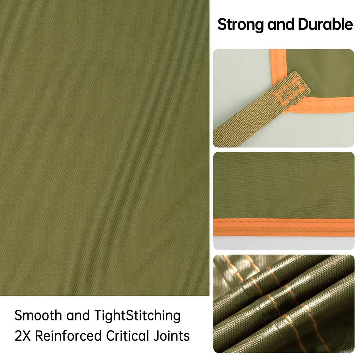 FREE SOLDIER Camping Tarp - 10 x 13ft, Waterproof, Brown