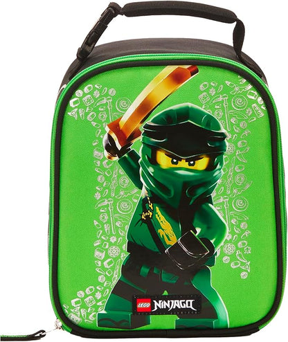 LEGO NINJAGO Lunch Box, Insulated Soft Reusable Lunch Bag Meal Container for Boys and Girls, Perfect for School, or Travel, Meal Tote to Keep Food and Drinks Cold, Hero Green