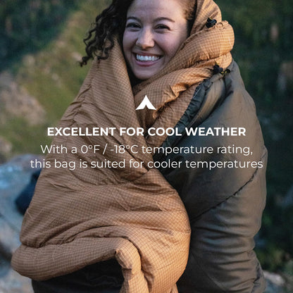 Teton Celsius Regular, 0 Degree Sleeping Bag, All Weather Bag for Adults and Kids Camping Made Easy and Warm Stuff Sack Included