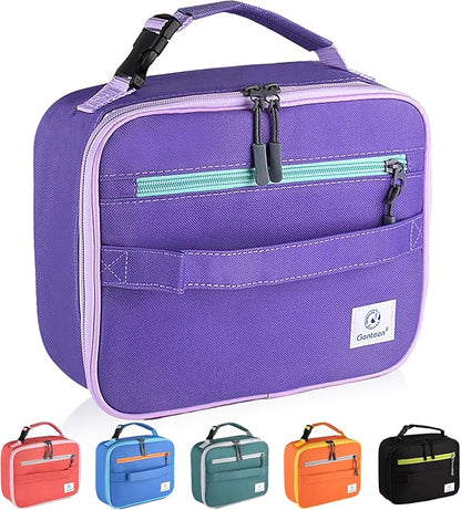 Genteen Lunch Box Lunch Bag for Kids Girls,Insulated Lunch Bag Women,Reusable Lunchbox for School,Work,Outdoor (Purple)