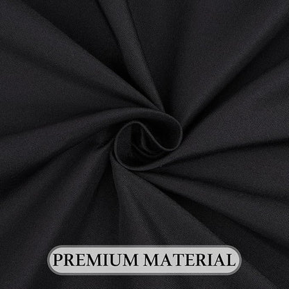 8 Pack Black Tablecloths 60 x 84 Inch Rectangular Table Cloth for 4 Foot Rectangle Tables, Wrinkle Resistant Washable Rectangle Fabric Table Covers for Wedding Party Banquet Buffet and Camping