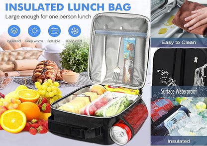 Lunch Box Insulated Lunch bag for Men Teen Kids Boys Adult Portable Stylish Small Lunchbox Special Design for Working Office school Picnic
