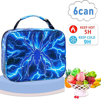 Boys Lunch Bag for Kids Insulated Lunch Box for 3 4 5 6 7 8 9 10 11 12 Kids Toddler Back to School Reusable for Elementary Kindergarten Primary School