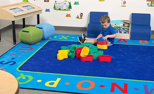 Children's Factory Library Chair, Blue, CF322-386, Flexible Seating Classroom Furniture, Kids Reading Nook & Playroom Chairs for Toddler Girls & Boys