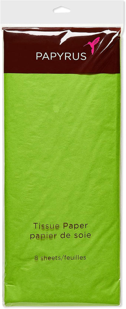 Papyrus 8 Sheets 20 in. x 26 in. Lime Green Tissue Paper for Fathers Day, Graduation, Birthdays and All Occasions